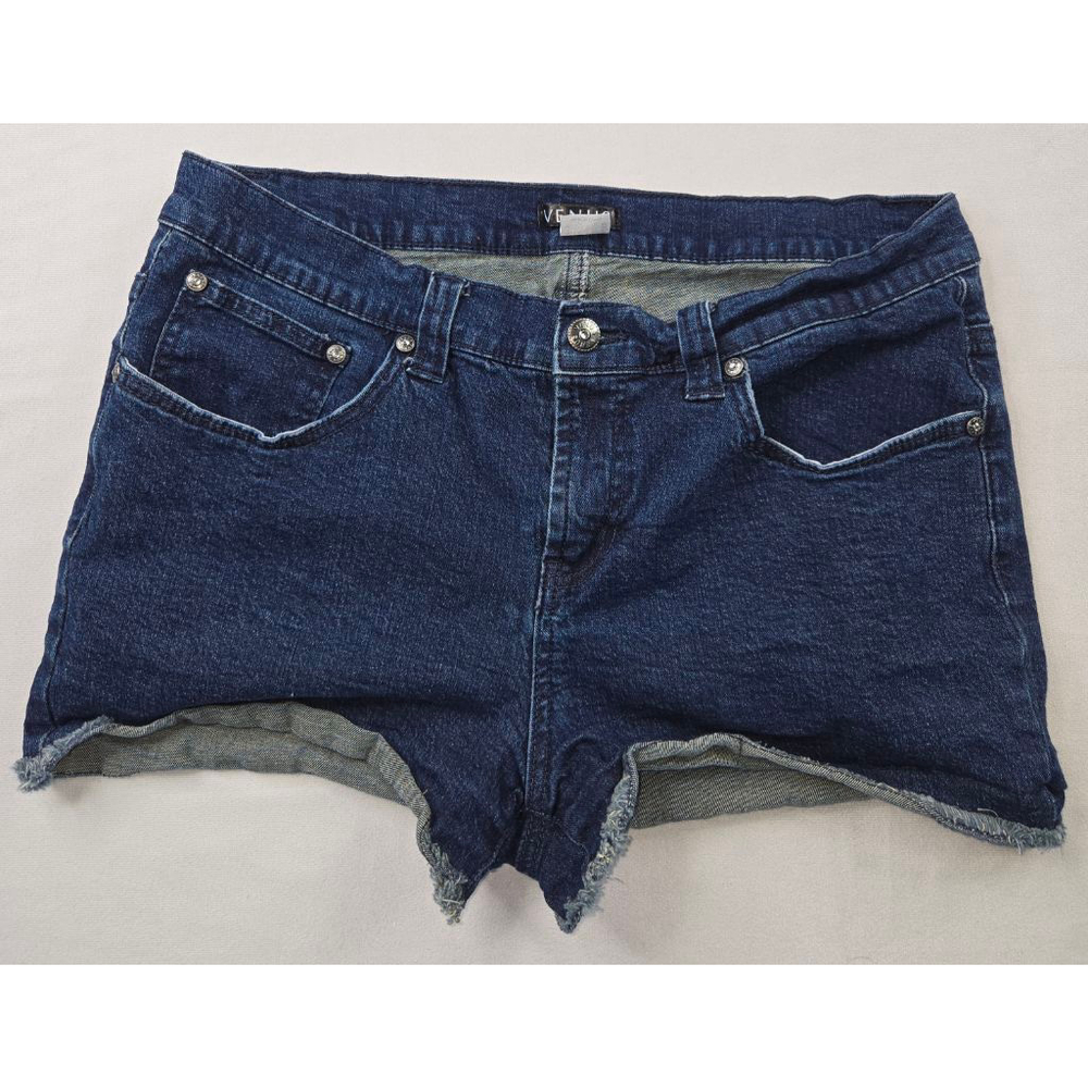 Women's VENUS Dark Blue Denim Jean Shorts US 12
